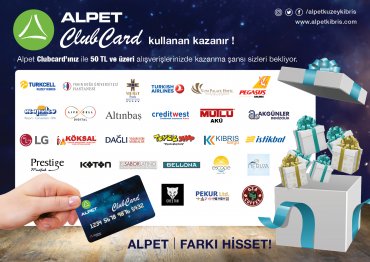 ALPET CLUBCARD İLE KAZANMAYA DEVAM EDİN!