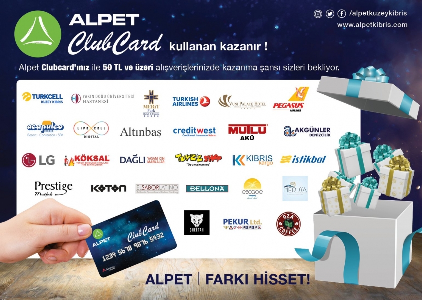 ALPET CLUBCARD İLE KAZANMAYA DEVAM EDİN!